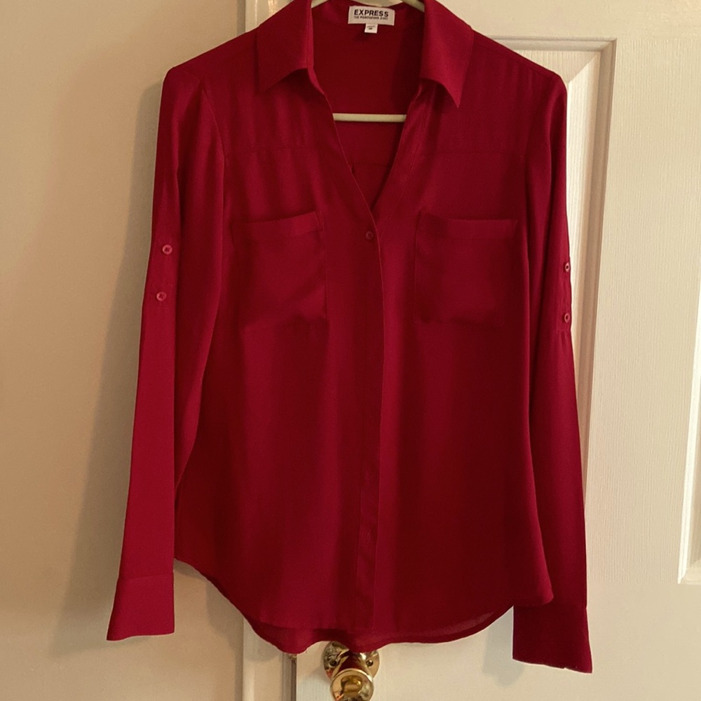 Express portofino blouse  burgundy color